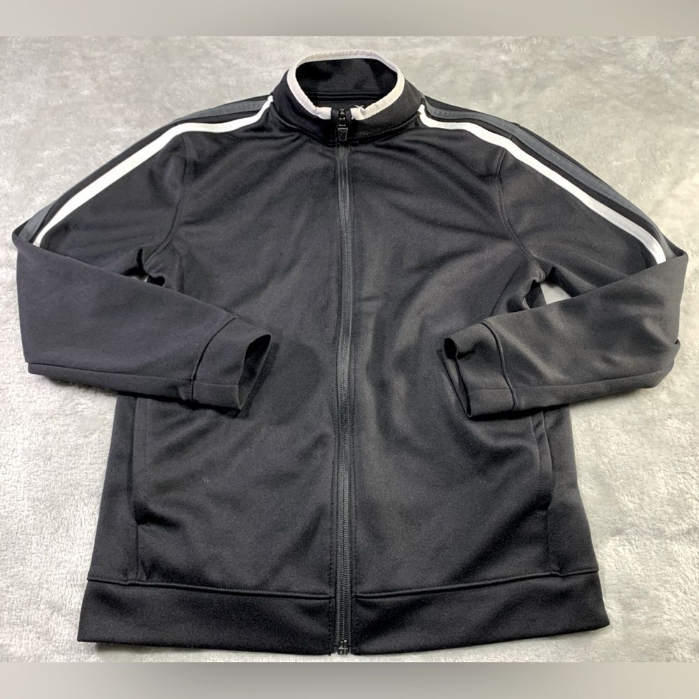 Old Navy Track Jacket Youth Black White Grey Size Large